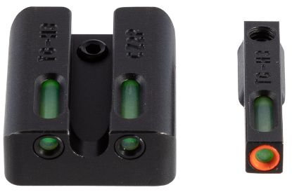 Picture of Truglo Tg13cz2pc Tfx Pro Black | Green Tritium & Fiber Optic Orange Outline Front Sight Green Tritium & Fiber Optic Rear Sight 