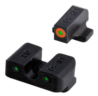 Picture of Truglo Tg231x1c Tritium Pro Black | Green Tritium Orange Outline Front Sight Green Tritium Rear Sight 