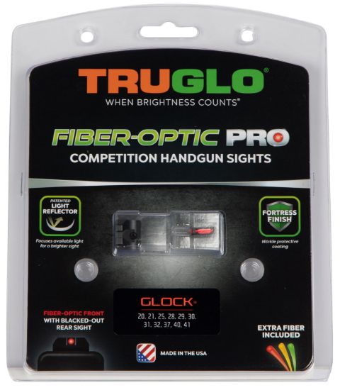 Picture of Truglo Tg132g2 Fiber-Optic Pro Black | Red Fiber Optic Front Sight Black Rear Sight 