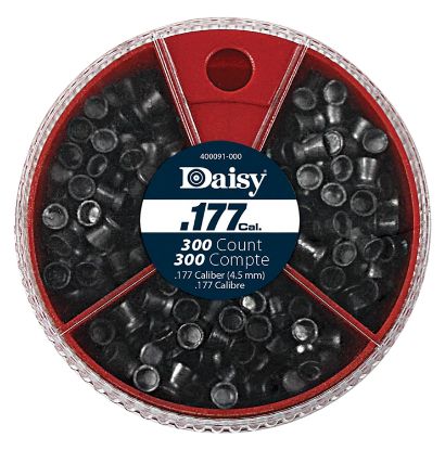 Picture of Daisy 987781406 Dial-A-Pellet Premium 177 Lead Flat Nose Pointed Hollow Point 300 Per Tin 