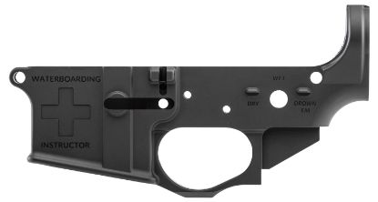 Picture of Spikes Stls033 Water Boarding Instructor Stripped Lower Receiver Multi-Caliber 7075-T6 Aluminum Black Anodized For Ar-15 