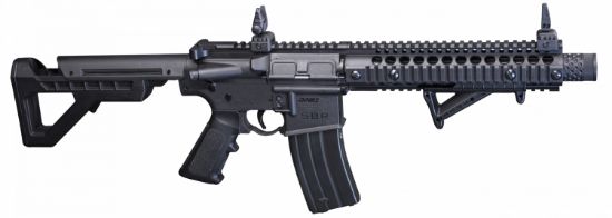 Picture of Crosman Dsbr Dpms Sbr Air Rifle Co2 177 25Rd Shot Black Black Receiver Black 6 Position Stock 