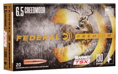 Picture of Federal P65crdbtsx1 Premium 6.5 Creedmoor 130 Gr Barnes Tsx 20 Per Box/ 10 Case 