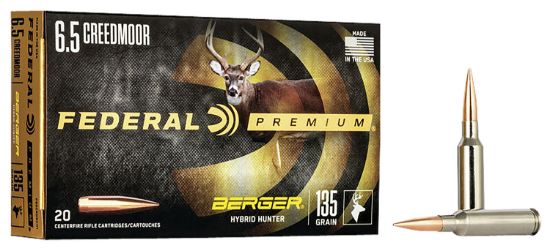 Picture of Federal P65crdbch1 Premium 6.5 Creedmoor 135 Gr Berger Hybrid Hunter 20 Per Box/ 10 Case 