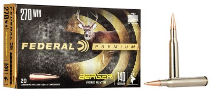 Picture of Federal P270bch1 Premium 270 Win 140 Gr Berger Hybrid Hunter 20 Per Box/ 10 Case 