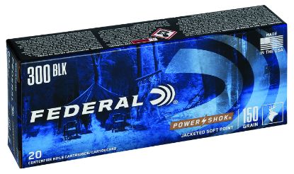 Picture of Federal 300Blkb Power-Shok 300 Blackout 150 Gr Jacketed Soft Point 20 Per Box/ 10 Case 