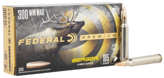 Picture of Federal P300wbch1 Premium 300 Win Mag 185 Gr Berger Hybrid Hunter 20 Per Box/ 10 Case 