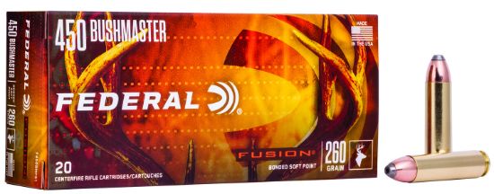 Picture of Federal F450bmfs1 Fusion 450 Bushmaster 260 Gr Fusion Soft Point 20 Per Box/ 10 Case 