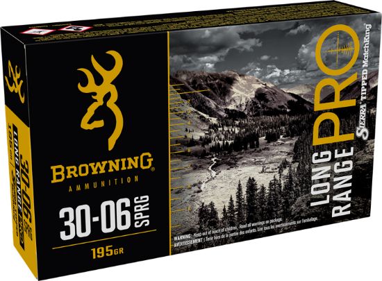 Picture of Browning Ammo B192530061 Long Range Pro 30-06 Springfield 195 Gr Sierra Matchking Btpt 20 Per Box/ 10 Case 