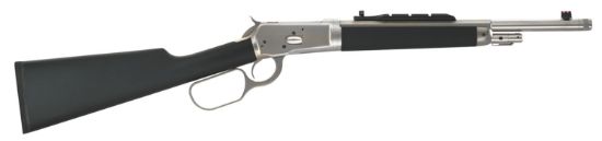 Picture of Taylors & Company 220096 1892 Alaskan Take-Down 357 Mag Caliber With 5+1 Capacity, 16.50" Barrel, Matte Chrome Metal Finish & Softtouch Black Synthetic Stock Right Hand (Full Size) 