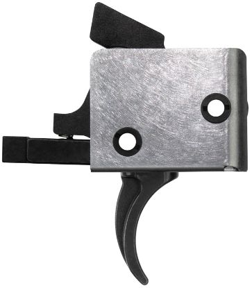 Picture of Cmc Triggers 95501 Drop-In Pcc Single-Stage Curved Trigger With 3-3.50 Lbs Draw Weight & Black/Silver Finish For Ar-15/Ar-10 