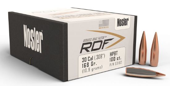 Picture of Nosler 53182 Rdf Match 30 Cal .308 168 Gr Hollow Point Boat Tail/ 100 Per Box 