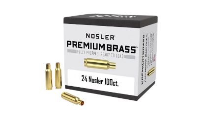 Picture of Nosler 10085 Premium Brass Unprimed Cases 24 Nosler Rifle Brass/ 100 Per Box 