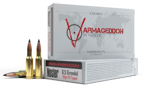 Picture of Nosler 65182 Varmageddon 6.5 Grendel 90 Gr Flat Base Tipped 20 Per Box/ 10 Case 