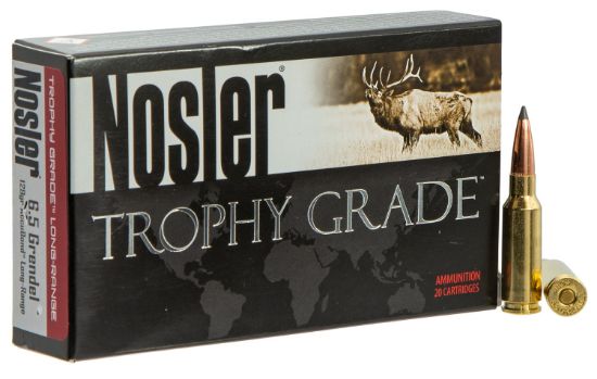 Picture of Nosler 60146 Trophy Grade Long-Range 6.5 Grendel 129 Gr Nosler Spitzer Accubond Long Range 20 Per Box/ 10 Case 