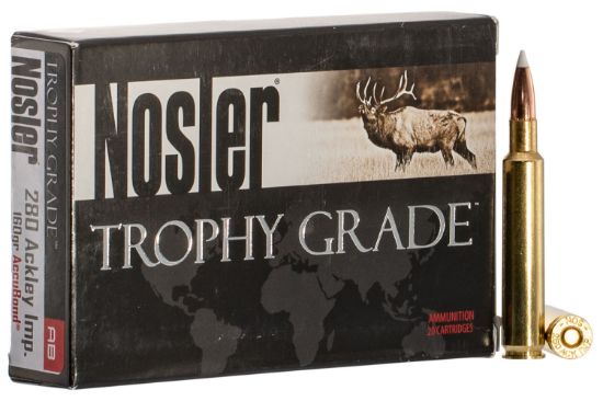 Picture of Nosler 60076 Trophy Grade 280 Ackley Improved 160 Gr Nosler Accubond 20 Per Box/ 10 Case 