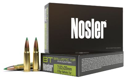 Picture of Nosler 40069 Ballistic Tip 7.62X39mm 123 Gr Spitzer Ballistic Tip 20 Per Box/ 10 Case 