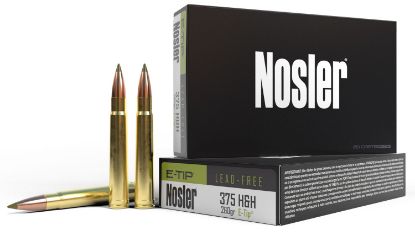 Picture of Nosler 40395 E-Tip 375 H&H Mag 260 Gr E Tip Boat Tail 20 Per Box/ 10 Case 