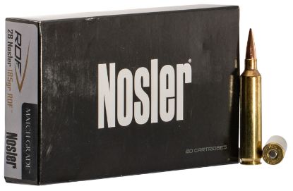 Picture of Nosler 60141 Match Grade Rdf 28 Nosler 185 Gr Rdf Hollow Point Boat Tail 20 Per Box/ 10 Case 