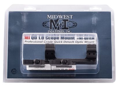 Picture of Midwest Industries Miqd1sm 1" Qd Scope Mount/Ring Combo Black Hardcoat Anodized 