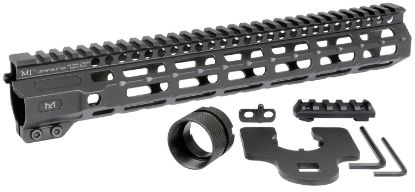 Picture of Midwest Industries Micrm12625 M-Series Aluminum Black Hardcoat Anodized Ar Platform 12.62" 