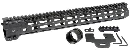 Picture of Midwest Industries Inc Micrm15 M-Series Ar-15 6061 Aluminum Black Hard Coat Anodized 15" 