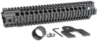 Picture of Midwest Industries Inc Micrt12625 T-Series Ar-15 6061 Aluminum Black Hard Coat Anodized 12.625" 