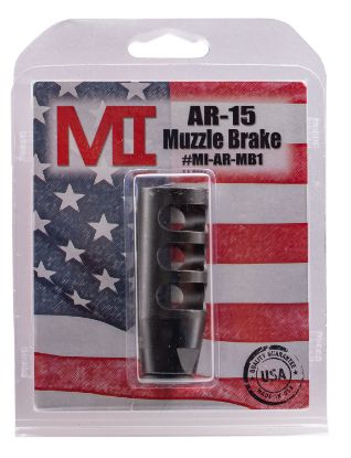 Picture of Midwest Industries Miarmb1 Muzzle Brake Black Phosphate Steel With 1/2"-28 Tpi Threads For 223 Rem, 5.56X45mm Nato Ar-Platform 