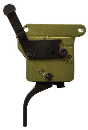 Picture of Timney Triggers 510V2 Elite Hunter Curved Trigger With 3 Lbs Draw Weight & Black/Green Finish For Remington 700 Right 