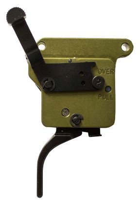 Picture of Timney Triggers 510V2thin Elite Hunter Thin Curved Trigger With 3 Lbs Draw Weight & Black/Green Finish For Remington 700 Right 