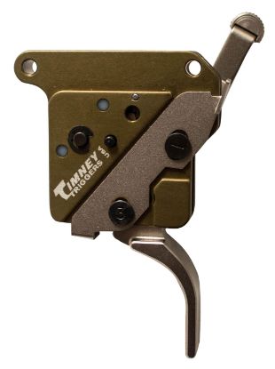 Picture of Timney Triggers 51716V2 Elite Hunter Straight Trigger With 3 Lbs Draw Weight & Green/Nickel Finish For Remington 700 Right 