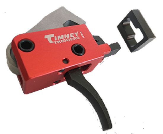 Picture of Timney Triggers 682 Pcc Trigger Two-Stage Curved Trigger With 2 Lbs Draw Weight & Black/Red Finish For Ar-Platform 