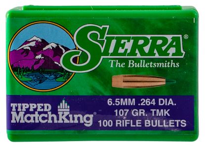 Picture of Sierra 7407 Tipped Matchking 6.5 Creedmoor .264 107 Gr Tipped Matchking/ 100 Per Box 