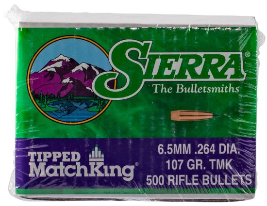 Picture of Sierra 7407C Tipped Matchking 6.5 Creedmoor .264 107 Gr Tipped Matchking/ 500 Per Box 