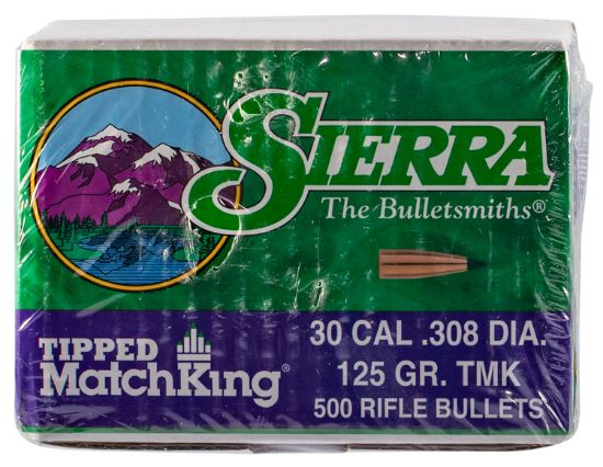 Picture of Sierra 7725C Tipped Matchking 30 Cal .308 125 Gr Tipped Matchking/ 500 Per Box 