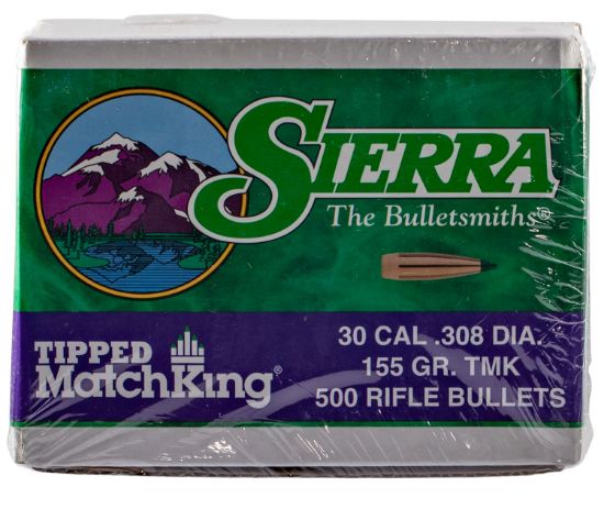 Picture of Sierra 7755C Tipped Matchking 30 Cal .308 155 Gr Tipped Matchking/ 500 Per Box 