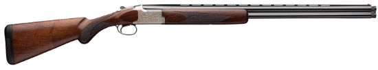 Picture of Browning 018163604 Citori Feather Lightning 20 Gauge 28" Barrel 3" 2Rd, Blued Steel Barrel, Satin Nickel Finished Engraved Alloy Receiver, American Black Walnut Stock With Lightening Style Grip 