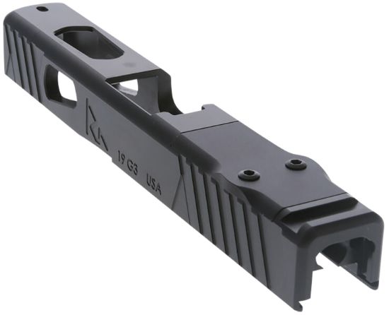 Picture of Rival Arms Ra10g202a Precision Slide A1 Qpq Black 17-4 Stainless Steel With Front/Rear Serrations & Rmr Optic Cut For 9Mm Luger Glock 19 Gen3 