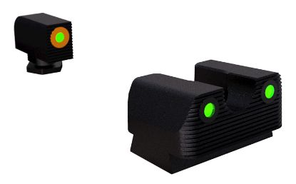 Picture of Rival Arms Ra1a231g Night Sights For G17/G19 Black | Green Tritium Orange Ring Front Sight Green Tritium Black Ring Rear Sight 