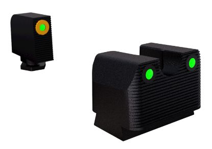 Picture of Rival Arms Ra3a231g Night Sights For G17/G19 Black | Green Tritium Orange Ring Front Sight Green Tritium Black Ring Rear Sight 