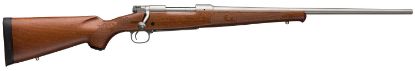 Picture of Winchester Repeating Arms 535234212 70 Featherweight 243 Win 5+1 22" Matte Stainless Steel Barrel, Drilled & Tapped Stainless Steel Receiver, Grade I Satin Walnut Fixed W/Schnabel Forearm Wood Stock 