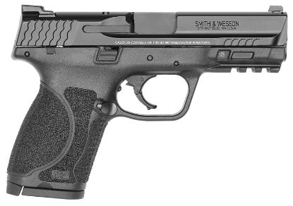 Picture of Smith & Wesson 12466 M&P M2.0 *Ma Compliant Compact 9Mm Luger 10+1, 4" Black Armornite Stainless Steel Barrel & Serrated Slide, Matte Black Polymer Frame W/Picatinny Rail 