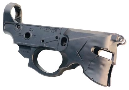 Picture of Sharps Bros Sblr07 Overthrow Stripped Lower Multi-Caliber Black Anodized Finish 7075-T6 Aluminum Compatible W/Mil-Spec Ar-15 Internal Parts 