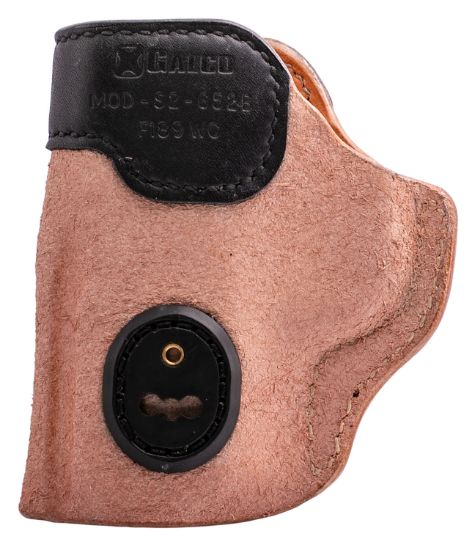 Picture of Galco S2652b Scout 3.0 Iwb Natural/Black Leather Uniclip/Stealth Clip Fits S&W M&P Shield/Ruger Max-9/Fn 503/509 Ambidextrous 