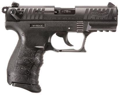 Picture of Walther Arms 5120700 P22 Q 22 Lr Caliber With 3.42" Threaded Barrel, 10+1 Capacity, Black Finish Picatinny Rail Frame, Serrated Matte Black Tenifer Zinc Alloy Slide & Interchangeable Backstrap Grip 