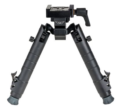 Picture of Warne 7902M Skyline Bipod Black 6.9"-9.1" Aluminum 