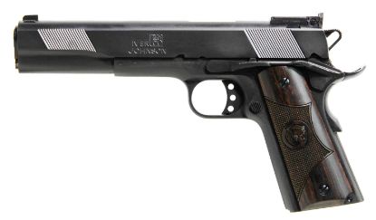 Picture of Iver Johnson Arms Eaglexl45 1911 Eagle Xl 45 Acp 6" 8+1 Matte Blued Long Slide Diamondwood Walnut W/Logo Grip Adjustable Sights 