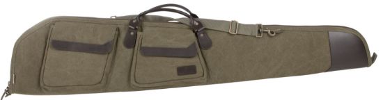 Picture of Heritage Cases 54148 North Platte Rifle Case 48" Olive Cotton Canvas W/ Leather Trim & Brushed Tricot Lining 