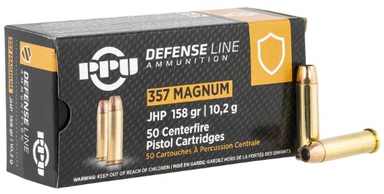 Picture of Ppu Ppd357 Defense 357 Mag 158 Gr Jacket Hollow Point 50 Per Box/ 10 Case 