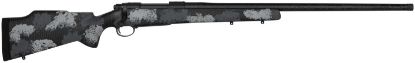 Picture of Nosler 44148 M48 Long-Range Carbon 28 Nosler 3+1 26" Carbon Fiber Wrapped Barrel, Sniper Gray Cerakote Metal Finish, Elite Midnight Camo Manners Mcs-T Elite Tac Stock 